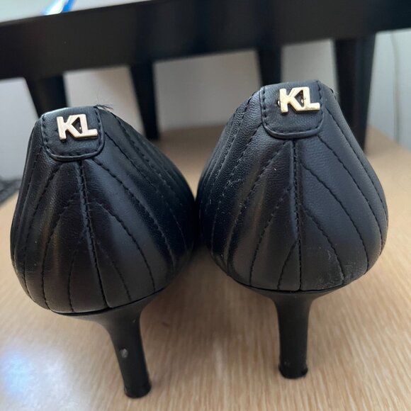 GUC KARL LAGERFELD Rosette leather pumps (6.5) - Picture 5 of 8